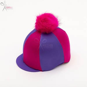 Housse de casque d'équitation personnalisée bicolore violet cerise en acier inoxydable – Housse de protection élégante pour casque d'équitation sur mesure - Product Image 4