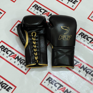 Personalized Lace Up Fly Boxing Gloves New Design Best Training Gloves For Gym High Quality Pro Leather Boxing Lace Up Gloves - Product Image 3