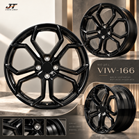 Jantes forgées hexagonales à 5 branches, 18-22 pouces, peinture noire brillante, 5x112 5x114.3 VIW-166 pour BMW Audi Mercedes-Benz