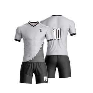 Ensemble de maillots de football pour hommes, noir et jaune, col en V, manches courtes, évacuation de l'humidité, numéro d'équipe 10, coupe athlétique, toutes saisons - Product Image 2