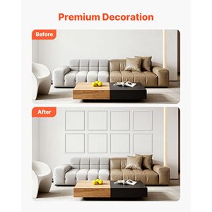 ชุดแผ่นผนังตกแต่งห้องน้ำ 12 ชิ้น ขนาด 20 x 20 นิ้ว ทำจากโพลีสไตรีนน้ำหนักเบา ติดตั้งง่าย กันน้ำ ทาสีได้ - Product Image 3