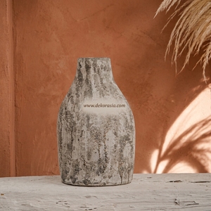 Vase de table en terre cuite rustique rouge Plano, pot en argile artisanal, urne décorative en céramique, vente en gros - Product Image 6