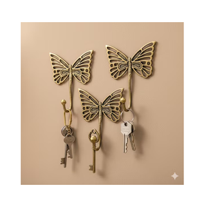 Best Home Decorative Brass Cabinet Hook Holder Handmade Gold Polished Key Cap Purse Hanging Holder - Product Image 2