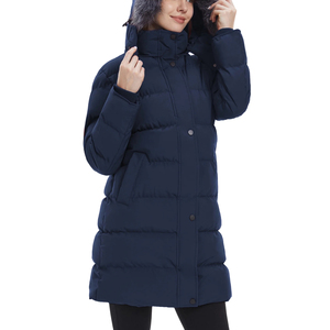 Chaqueta Parka Acolchada de Invierno para Mujer, Talla Grande, Nuevo Diseño de Moda, Estilo Moderno, Impermeable, con Ribete de Piel, Gorro Desmontable, OEM - Product Image 2