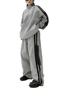 Nouvel ensemble de survêtement coupe-vent de haute qualité pour homme/femme, pantalon et veste de sport, logo personnalisé - Product Image 4