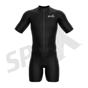 Combinaison de triathlon à manches longues pour homme, taille plus, respirante, compressive, à séchage rapide, pour la compétition et l'entraînement en triathlon - Product Image 2
