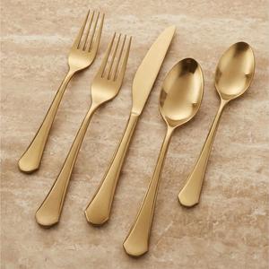 Ensemble de couverts en laiton pur fait main, 3 pièces, vaisselle de luxe de qualité supérieure, ensemble de couverts classiques dorés pour table à manger, à prix avantageux - Product Image 4