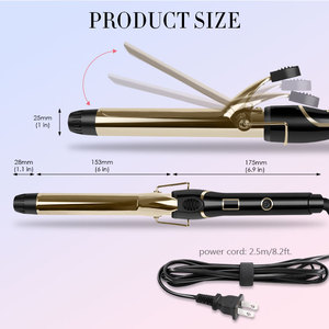 Ensemble de bigoudis professionnels personnalisables avec <span class=keywords><strong>fer</strong></span> <span class=keywords><strong>à</strong></span> <span class=keywords><strong>boucler</strong></span> en céramique et écran LCD pour salon de coiffure - Product Image 3