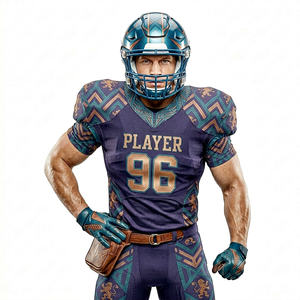 Uniforme de Fútbol Americano Color Morado Oscuro, Secado Rápido, Material de Calidad, Venta al Por Mayor, Logotipo Personalizado - Product Image 1