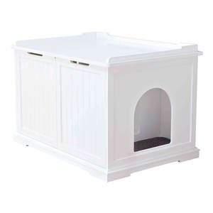 White XL <b>Cat</b> House Bathroom <b>Cabinet</b> 75 51 53 cm Product Category for <b>Cat</b> <b>Litter</b> Box Accessories - Product Image 4