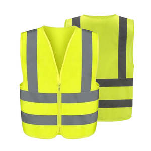 Chaleco de Seguridad Reflectante de Alta Visibilidad con Logotipo Personalizado, 100% Poliéster, Cierre Frontal, Chaleco de Seguridad Económico - Product Image 2