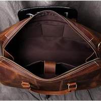 Sac de voyage en cuir véritable de luxe, style vintage, personnalisable, avec des caractéristiques de durabilité