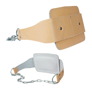 Custom Logo Heavy-Duty Leather Dip <b>Belt</b> for Gym Training and Fitness Professional Weightlifting Waist Trimmer Dipping <b>Belt</b> - Product Image 2