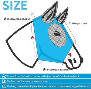 Máscara antimoscas para caballos al por mayor con protección para orejas y nariz, diseño de malla para protección solar y contra insectos. - Product Image 2