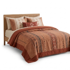 Draps de lit en coton biologique de luxe, doux, respirants et parfaits pour les lits king size, avec impression traditionnelle. - Product Image 3