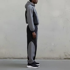 Conjunto deportivo moderno para hombre con chaqueta con cremallera de tela transpirable de alto rendimiento y pantalones deportivos para deportes - Product Image 6