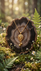 DIVYORO Gold Plated <b>Copper</b> Alloy Classic Women's FILIGREE TEAR DROP PENDANT <b>CHAIN</b> for All Occasions - Product Image 4