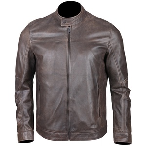 Customizable Men's <b>Winter</b> <b>Leather</b> <b>Jacket</b> High Quality Cow Skin OEM Service with Custom Logo Plain Dyed - Product Image 1