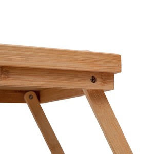 Foldable Laminated Bamboo <b>Bed</b> Serving Tray With Handles Woven Breakfast Desk <b>Laptop</b> <b>Table</b> Food Platter Wooden Servingboard - Product Image 5