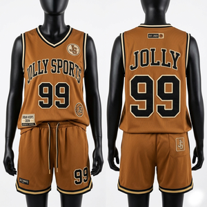 Women basketball jersey short <b>set</b> premium breathable <b>mesh</b> fabric brownblack contrast panel custom sublimation print Women's <b>Sets</b> - Product Image 4