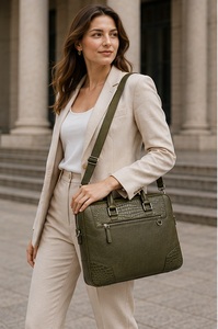 Gravs – porte-documents vintage en cuir véritable pour hommes, sacoche professionnelle pour ordinateur portable, sacoche de voyage légère et durable - Product Image 4