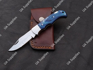 Cuchillo Táctico Plegable EDC de Acero Inoxidable para Camping y Caza al Aire Libre, Mango Personalizable de Madera Pakka, Bajo MOQ, ¡Gran Venta! - Product Image 3