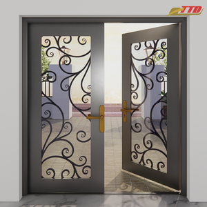 Puertas de entrada principal de hierro de estilo moderno de alta calidad hechas a mano en Vietnam - Product Image 3