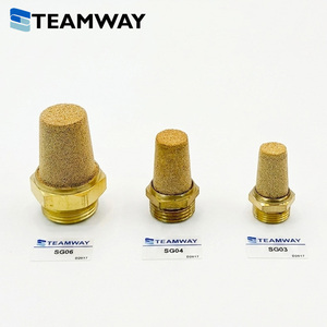 TEAMWAY Silenciador de Bronce Sinterizado Serie SG, Filtro de Ruido Neumático de Latón para Escape M5 1/8" 1/4" 3/8" 1/2" 3/4" - Product Image 3