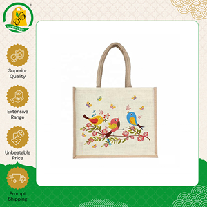 Bolsos de Mano de Yute con Asa Acolchada y Correa, Fabricados en India, Diseños Personalizados, Ecológicos, con Estampado Completo - Product Image 5