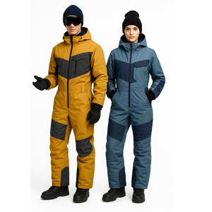 Women Ski Suit Printed Crew Neck Zipper Closure Waterproof Windproof Breathable Quick Dry Stretch Plus Size Best Material - Product Image 5