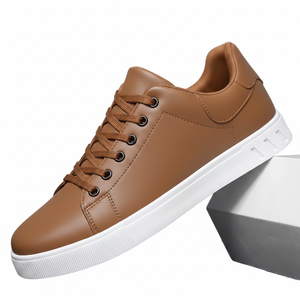 Nouvelles Chaussures Décontractées pour Hommes du Fabricant – Marron, Noir, Cuir Léger, Lacets, Tissu Coton – Printemps, Été, Automne, Hiver – Soutien de la Voûte Plantaire - Product Image 2