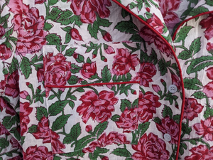 2026 Hot Selling Women Breathable Cotton Block Print Pajama Set Floral Pattern Night suit for All Season - Product Image 2