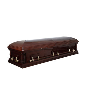 SERENITY Ataúdes de entierro de madera maciza de estilo americano del fabricante vietnamita OEM/ODM Ataúd para adultos Precio de fábrica Suministros funerarios - Product Image 4