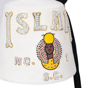Gorro Fez Masónico de Fieltro o Terciopelo Borgoña con Letras de Pedrería de Una Hilera, Bajo MOQ, Servicio OEM - Product Image 3