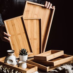 Bandeja de Servir de Madera Multifuncional y Duradera, Diseño Moderno y Artístico, para Servir Alimentos y Bebidas, Accesorios Decorativos para el Hogar - Product Image 1