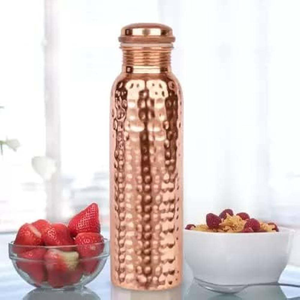 Pure <b>Copper</b> Water <b>Bottle</b> For Daily Use Handmade <b>Copper</b> <b>Bottle</b> For Ayurveda <b>Drinking</b> Premium Quality for travel gym at low cost - Product Image 3