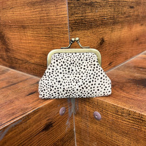 กระเป๋าใส่เหรียญขนาดเล็กพิมพ์ลายสัตว์สำหรับผู้หญิงกระเป๋าหนังแท้ขนาดเล็กกระเป๋าแฟชั่นหนังแท้คลิปกระเป๋าสตางค์ขนาดเล็กพร้อมหัวเข็มขัด - Product Image 3