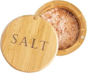 Boîte de rangement pour sel et poivre en bois de teck, forme et taille personnalisées, écologique, passe au lave-vaisselle et au four, qualité supérieure, ustensiles de cuisine, bol à épices - Product Image 1