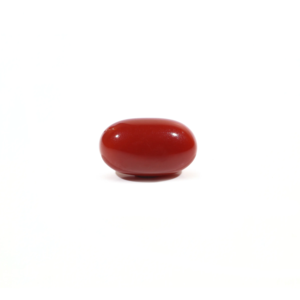 Premium Natural Red Coral 5.15 Carat Oval Cabochon Loose Gemstone for Fine Jewelry - Product Image 1