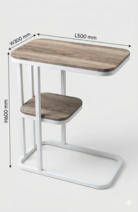 High Quality ODM Movable Modern Lumetal Powder Coated Metal Wood Coffee <b>Table</b> for Home Living Room - Product Image 2