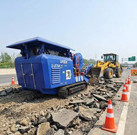 Concasseur à mâchoires sur chenilles UPESEN pour recyclage de béton et de débris avec séparateur magnétique, moteur AC, contrôle PLC, capacité 30-50T/H