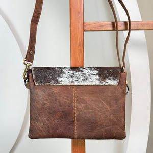 กระเป๋าสะพายหนังวัวขนเฟอร์สุดหรูกระเป๋าถือมีสไตล์สำหรับใส่ผมแบบพับได้กระเป๋าอเนกประสงค์สไตล์โบฮีเมียนดีไซน์สวย - Product Image 5