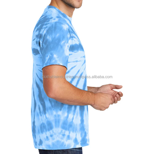 T-shirt tie-dye personnalisé avec logo, coton doux et polyester, style été, t-shirt tie-dye pour homme, respirant, léger, vêtements de mode - Product Image 5