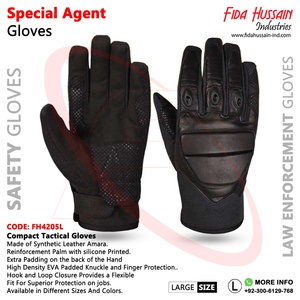 Venta al por mayor Guantes de Agente Especial hechos en cuero sintético Guantes DE SEGURIDAD Amara Guantes de cuero tácticos compactos de Pakistán - Product Image 6