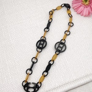 Collier tribal en résine marron avec perles en forme de corne, bijoux de mode pour femmes, accessoire de costume ethnique, cadeau, collier fait main - Product Image 3