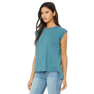 Heather Olive Bella Canvas t-shirt de muscle personnalisé pour femme, haut uni de couleur Olive - Product Image 5