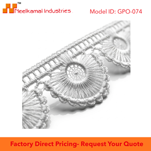 10mm <b>White</b> Floral Guipure GPO <b>Lace</b> Trim Customizable Export Quality for Baptism Decor Baby Headbands Nursery Crafts Keepsakes - Product Image 6