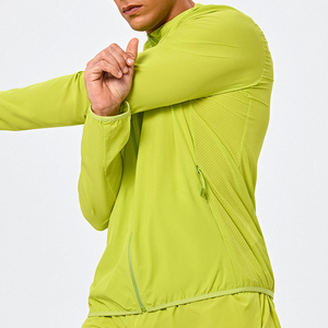 Chaqueta Deportiva para Hombre, Diseño Color Block, Cierre Completo, Ligera, Cuello Alto, Manga Larga, para Running, Fitness y Entrenamiento - Product Image 4