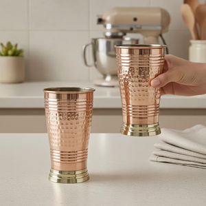 Vidrio de Cobre con Grabado Creativo y Piedras Incrustadas, Acabado Pulido Brillante, Última Novedad en Vidrio de Cobre - Product Image 4