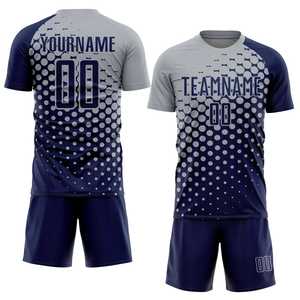 Conjunto de Camiseta de Fútbol Sublimada a Precio Accesible, Cuello Redondo, Manga Corta, Diseño Personalizado, Uniforme de Fútbol para Adultos - Product Image 3